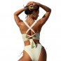 Women&acirc;��s Embroidered Bikini Set &acirc;�� Ethnic Style Lace-Up Cross Two-Piece Swimsuit