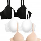 Fruit of the Loom Women’s Cotton T-Shirt Bra – Soft, Smooth, Invisible 2-Pack