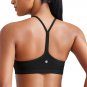 Butterluxe Y-back sports bra&acirc;��padded, low-impact racerback yoga workout top.