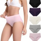 Women’s Seamless Mid-Waist Briefs – Moisture-Wicking, Stretchy, 5-Pack