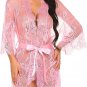 Women&acirc;��s Lace Kimono Robe &acirc;�� Sheer Mesh Babydoll Lingerie Nightgown Sleepwear