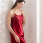 Women&acirc;��s 100% Mulberry Silk Nightgown &acirc;�� 19 Momme Chemise with Round Neck & Straps