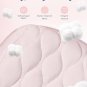 Puffy Padded Makeup Bag for Women &acirc;�� Travel Cosmetic Organizer Case, Wide-Open Pink Pouch