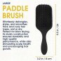 Detangling Paddle Brush &acirc;�� Large Cushion Brush with Ball Tip Bristles, Anti-Static, Black