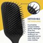 Detangling Paddle Brush &acirc;�� Large Cushion Brush with Ball Tip Bristles, Anti-Static, Black
