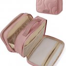 Women’s Toiletry Bag – Wide-Open Water-Resistant Pink Makeup Organizer for Travel Essentials