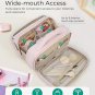 Women&acirc;��s Toiletry Bag &acirc;�� Wide-Open Water-Resistant Pink Makeup Organizer for Travel Essentials