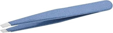 Stainless Steel Slant Tweezer &acirc;�� Precision Eyebrow Tool for Women & Men, Sky Blue