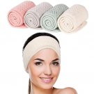 4 Pack Spa Facial Headbands – Soft Adjustable Towel Hair Wraps for Makeup, Yoga & Shower