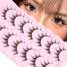 7 pairs manga lashes—wispy, fluffy, spiky 3D anime cosplay false eyelashes.