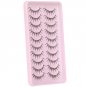 Manga lash clusters—short 3D faux mink anime lashes with clear band, wispy spiky