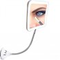 LED makeup mirror—portable cordless design with magnification & flexible gooseneck.