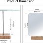 8" bamboo vanity makeup mirrorâ360° rotating frameless gooseneck desk mirror