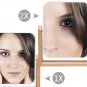 8" vanity makeup mirror—double-sided 360° swivel with natural bamboo stand