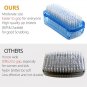 4pcs double-sided nail brushes—soft & stiff bristles for hands, nails & toes