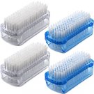 4pcs double-sided nail brushes—soft & stiff bristles for hands, nails & toes 4pcs double-sided nail brushes—soft & stiff bristles for hands, nails & toes