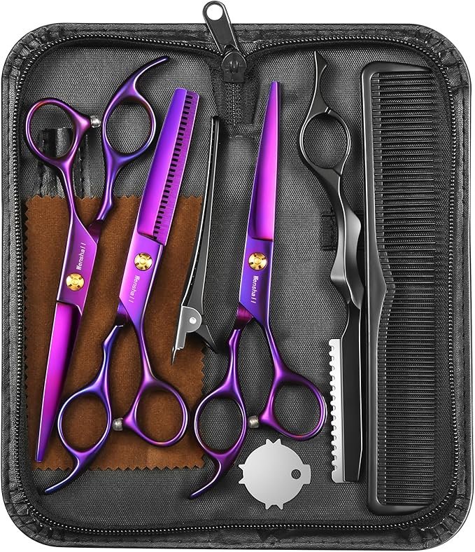6.9" Professional Hair Cutting Scissors &acirc;�� Barber Shears & Thinning Tools Gift