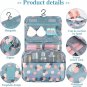 Waterproof Hanging Toiletry Bag with Hook &acirc;�� Travel Makeup Organizer (Blue)
