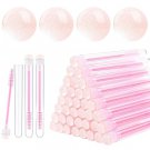 20PCS Disposable Mascara Wands with Tube – Lash Brush Spoolies Pink