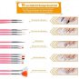 Nail Art Pen Designer Kit with 15 Brushes, Dotting Tool, Foil & Rhinestones