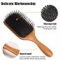 Natural Wooden Paddle Hair Brush – Beech Scalp Massage Brush for All Hair