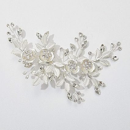 Silver Rhinestone Bridal Hair Comb