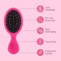 Set of 3 mini detangling brushes with ultra-soft bristles for effortless wet or dry styling