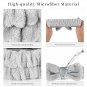 12-piece microfiber headband and wristband set for face washing, makeup, and spa