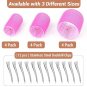 24-piece self-grip hair rollers set with 3 sizes and 12 clips for all hair types