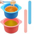 2pcs silicone non-stick reusable wax warmer liners with spatula sticks for hair removal 2pcs silicone non-stick reusable wax warmer liners with spatula sticks for hair removal