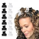 12-pack curl keeper claw clips with wide teeth, lightweight roller jaw clamps for volume