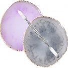 2pcs resin nail palettes with stainless steel rods, perfect for mixing nail polish 2pcs resin nail palettes with stainless steel rods, perfect for mixing nail polish