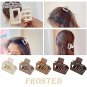 Medium matte rectangle claw hair clips, 2" nonslip design, for thin to medium thick hair