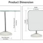 Adjustable gooseneck makeup mirror with 360&Acirc;&deg; rotation, folding square vanity mirror