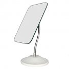 Adjustable gooseneck makeup mirror with 360° rotation, folding square vanity mirror
