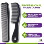 4-Piece Professional Black Comb Set â USA Made Hair Styling Tools
