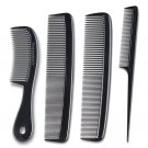 4-Piece Professional Black Comb Set – USA Made Hair Styling Tools