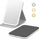 Rechargeable LED Makeup Mirror, Folding Vanity with 3-Color Light Rechargeable LED Makeup Mirror, Folding Vanity with 3-Color Light