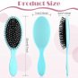 8 Pcs Detangler Hair Brush Set – Wet & Dry Travel Brushes with Soft Bristles