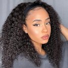 16" Kinky Curly Headband Wig Human Hair, 180 Density, No Glue, None Lace 16" Kinky Curly Headband Wig Human Hair, 180 Density, No Glue, None Lace