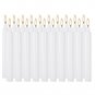 100pcs White Smokeless Rod Candles 4 Inch for Party Ceremony Home Romantic Decor