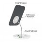 Table Vanity Mirror with Adjustable Gooseneck, 360° Rotating Portable Makeup Mirror