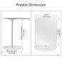 Table Vanity Mirror with Adjustable Gooseneck, 360° Rotating Portable Makeup Mirror