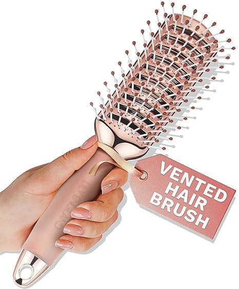 Lily England Vented Hair Brush for Blow Drying, Anti-Static Detangling Brush