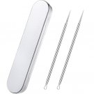 2 Pcs Lancet Pimple Popper Tools with Box – Milia, Blackhead & Blemish Remover Extractor 2 Pcs Lancet Pimple Popper Tools with Box – Milia, Blackhead & Blemish Remover Extractor