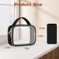 3 Pack Clear Toiletry Bags with Handles &acirc;�� Quart Size Travel Makeup Bags