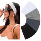 16 Pack Non-Slip Elastic Headbands for Women, Soft Cotton Sports & Yoga Hair Bands
