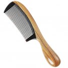 Handmade Buffalo Horn & Sandalwood Comb, Anti-Static Fine Tooth Wooden Hair Comb