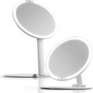 Rechargeable Travel Makeup Mirror with LED Light Foldable and Portable
