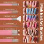 Nail Art Kit with Brushes Dotting Tools Glitter Foil Flakes and Rhinestone